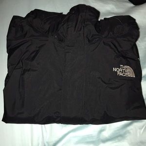 the north face black hyvent rain jacket